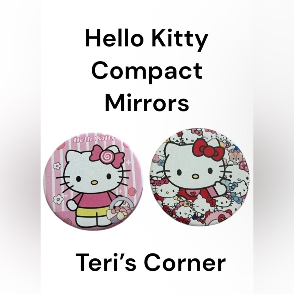 Hello Kitty Compact Mirror (LOT OF 2) BRAND NEW (stocking stuffers)